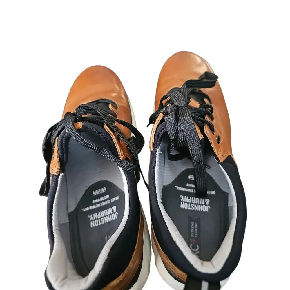 Johnston & Murphy XC4 TR1-Luxe Hybrid - Tan Full Grain dress shoe sneaker sz 10M